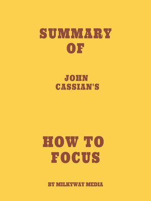 cover image of Summary of John Cassian's How to Focus